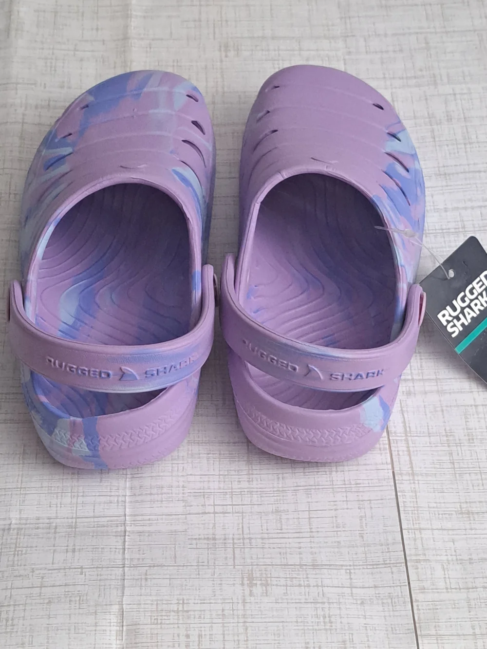 Rugged Shark Kids Purple Water Clog - Comfortable, Washable Water Shoes